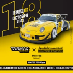 Tarmac Works & IG Ignition Model 1/18 Porsche 911 RWB 993 Tarmac Resin Car Model IG1956 (Limited 200 Pcs)