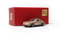 1/64 POPRACE Porsche 964 Singer Gold Diecast Car Model