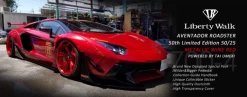 1/43 Fuelme LB Works 50th Anniversary Aventador Roadster Red Metallic