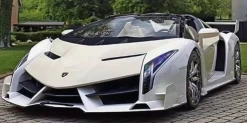 1/18 HH Model Lamborghini Supercar Veneno Series Gun Ivory White