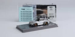 1/64 Tarmac Works Porsche RWB 993 Silver Phantom Diecast Car Model