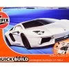 Skill 1 Model Kit Lamborghini Aventador LP 700-4 White Snap Together Model By Airfix Quickbuild