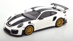 1/18 Minichamps 2018 Porsche 911 (991.2) GT2 RS Weissach Package (White With Golden Rims) Car Model Limited 300 Pieces