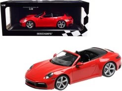 2019 Porsche 911 Carrera 4S Cabriolet Red Limited Edition To 504 Pieces Worldwide 1/18 Diecast Model Car By Minichamps