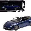 2019 Porsche 911 Carrera 4S Cabriolet Dark Blue Metallic Limited Edition To 504 Pieces Worldwide 1/18 Diecast Model Car By Minichamps