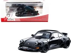 RWB 911 (964) "Bordeaux" No. 3 Of France Black "RAUH-Welt BEGRIFF" "Pocket Garage" Series Limited Edition To 399 Pieces Worldwide 1/64 Model Car By FuelMe Models