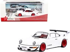RWB 911 (964) "Hoonigan" Will Brian Scotto Matt White With Orange Interior "RAUH-Welt BEGRIFF" "Pocket Garage" Series Limited Edition To 399 Pieces Worldwide 1/64 Model Car By FuelMe Models
