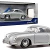 SOLIDO 1/18 1953 Porsche 356 Coupe Silver Diecast Car Model