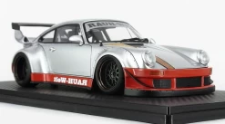 1/18 Ignition Model Porsche RWB 930 Silver/Red Resin Car Model