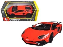 Lamborghini Aventador LP750-4 Red 1/24 Diecast Model Car By Bburago