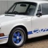 1/18 Minichamps Porsche 911 Carrera RS 1972 White W Blue Decor Diecast 2 Door Open