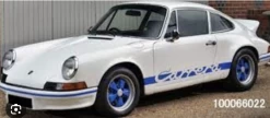 1/18 Minichamps Porsche 911 Carrera RS 1972 White W Blue Decor Diecast 2 Door Open