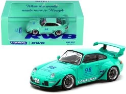 Porsche RWB 993 #98 "Lomianki" Turquoise 1/64 Diecast Model Car By Tarmac Works