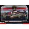 Lamborghini Huracan Super Trofeo EVO2 #63 Matt Green With Black Top And Graphics "Roger Dubuis" "Race" Series 1/43 Diecast Model Car By Bburago
