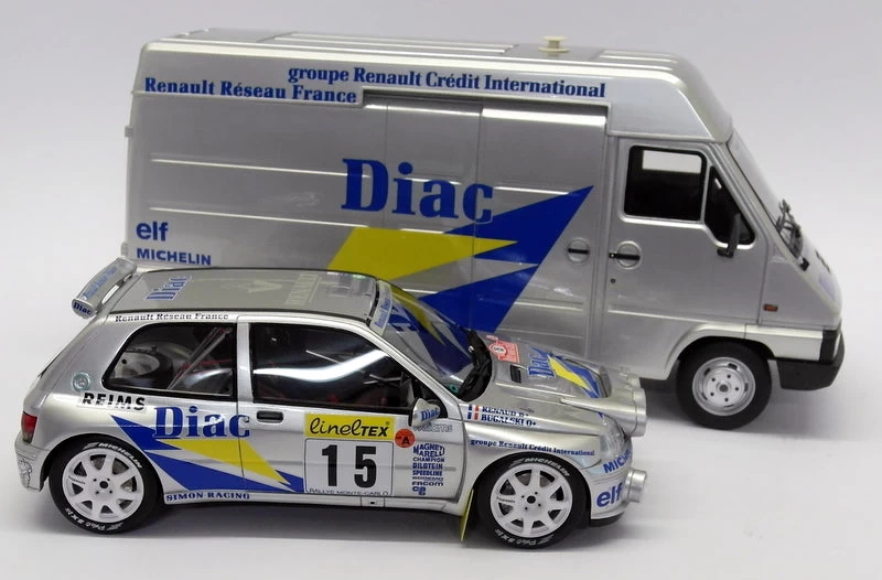 Otto 1/18 Scale OT289B Renault Williams Clio + Traffic Van / Trailer Rally Set - Image 8