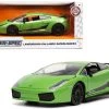 Lamborghini Gallardo Superleggera Green Metallic With Black Stripes "Hyper-Spec" Series 1/24 Diecast Model Car By Jada