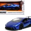 Lamborghini Huracan Perfomante Blue "Hyper-Spec" 1/24 Diecast Model Car By Jada