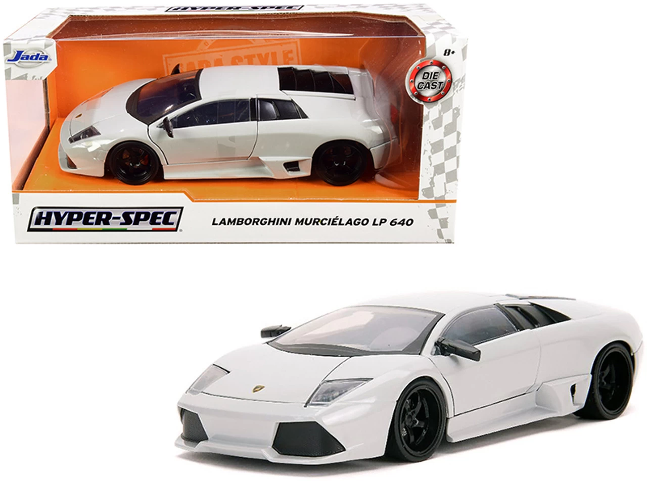 Lamborghini Murcielago LP640 Light Gray Pastel "Hyper-Spec" 1/24 Diecast Model Car By Jada