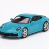 1/64 MINI GT Porsche 911 (992) Carrera S Miami Blue Diecast Car Model