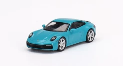 1/64 MINI GT Porsche 911 (992) Carrera S Miami Blue Diecast Car Model