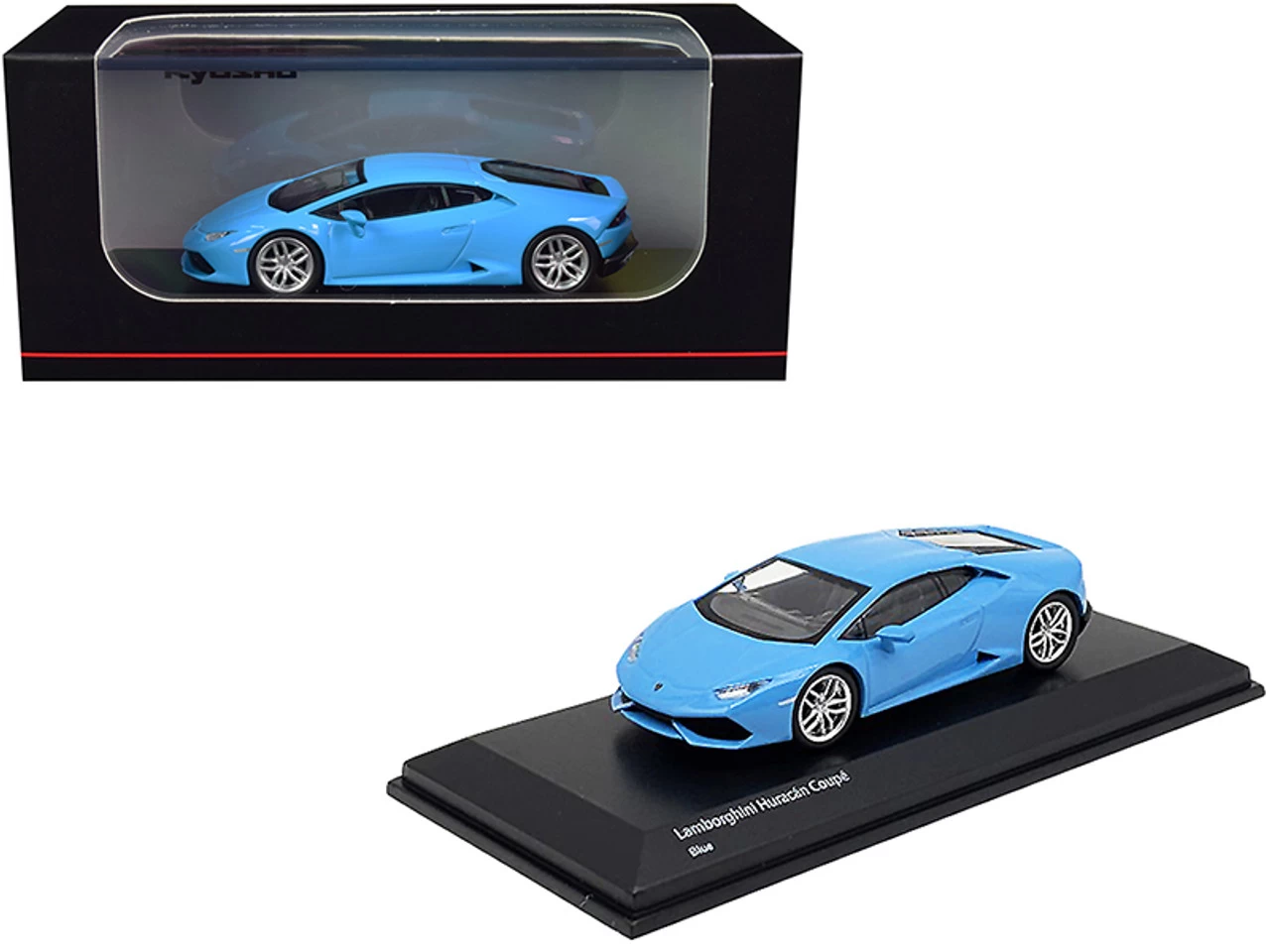 Lamborghini Huracan Coupe Light Blue 1/64 Diecast Model Car By Kyosho
