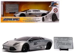 Lamborghini Murcielago Raw Metal "Hyper-Spec" "Jada 20th Anniversary" 1/24 Diecast Model Car By Jada