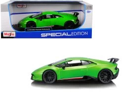 Lamborghini Huracan Performante Metallic Green 1/18 Diecast Model Car By Maisto