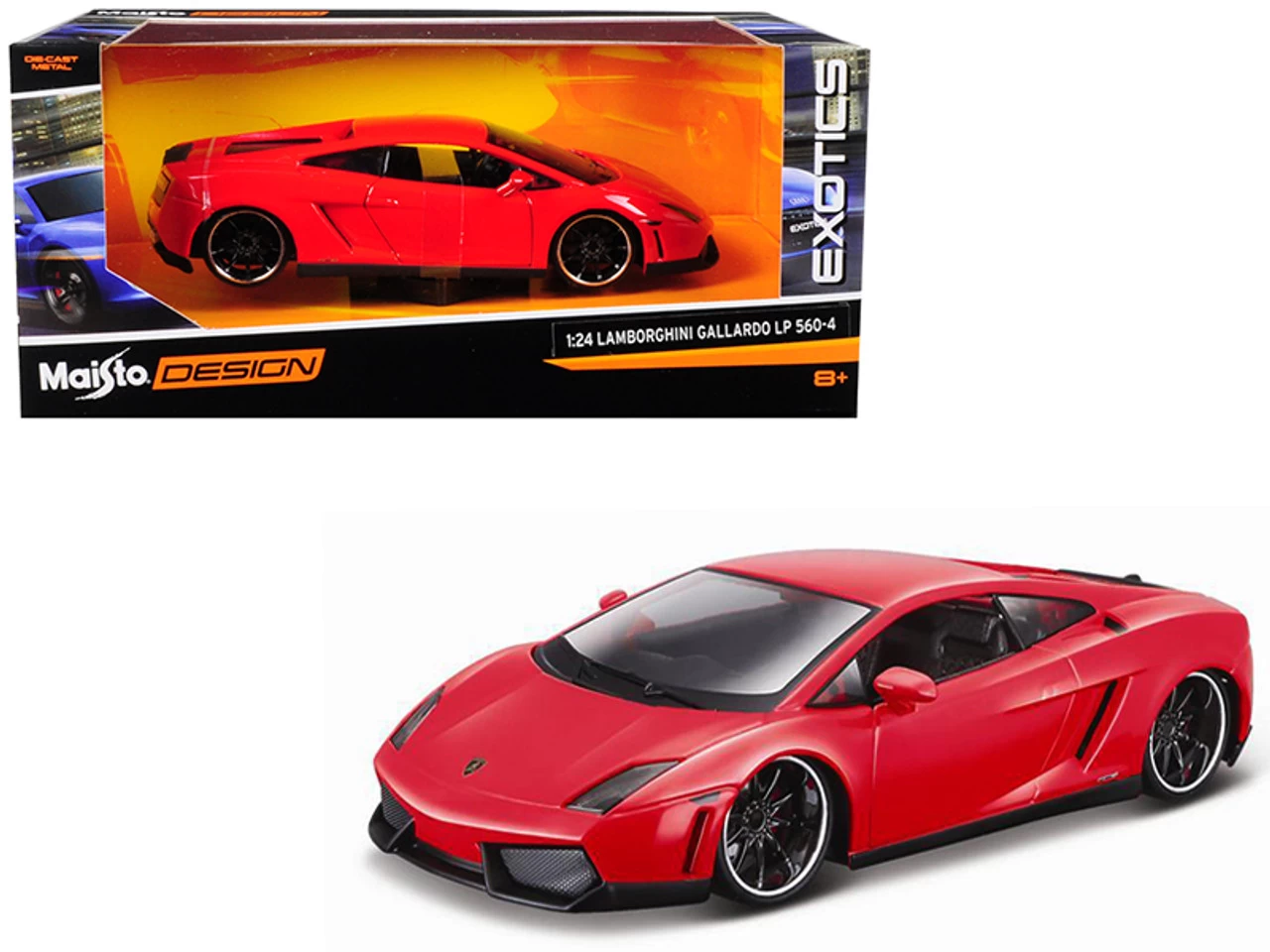 Lamborghini Gallardo LP 560-4 Red "Exotics" 1/24 Diecast Model Car By Maisto