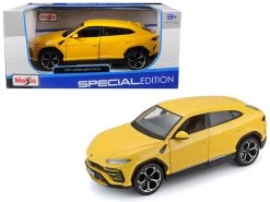 Lamborghini Urus Yellow 1/24 Diecast Model Car By Maisto
