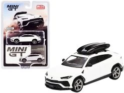 Lamborghini Urus With Roof Box Bianco Monocerus Matt White Limited Edition To 2400 Pieces Worldwide 1/64 Diecast Model Car By True Scale Miniatures