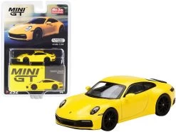 Porsche 911 (992) Carrera 4S Racing Yellow Limited Edition To 3000 Pieces Worldwide 1/64 Diecast Model Car By True Scale Miniatures