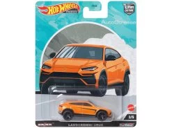 Lamborghini Urus Orange Metallic With Graphics "Auto Strasse" Series Diecast Model Car By Hot Wheels