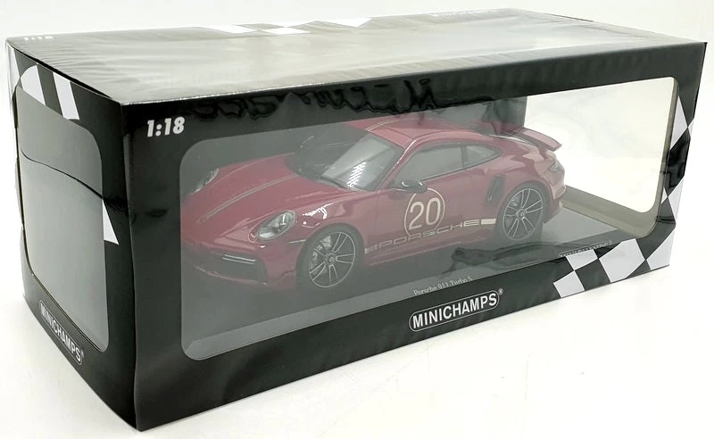 Minichamps 1/18 Scale Diecast 155 069172 - Porsche 911 Turbo S 2021 - Red - Image 5