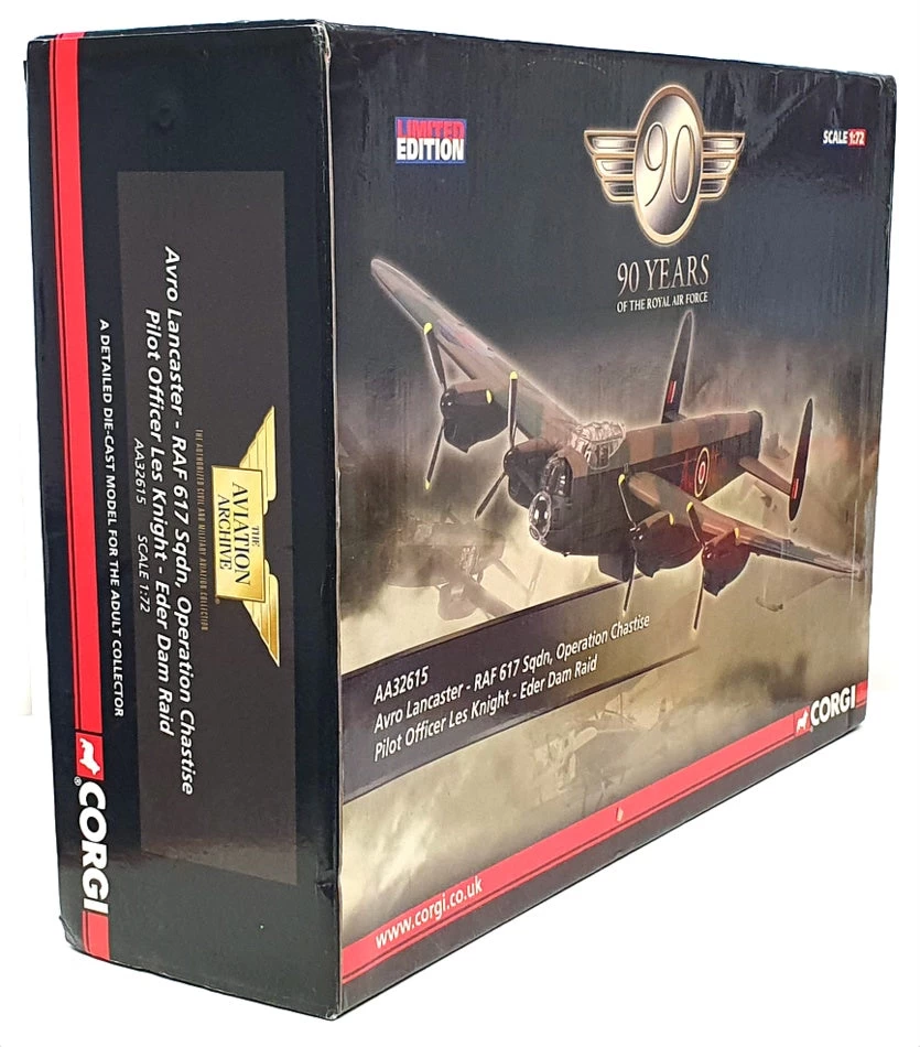 Corgi 1/72 Scale AA32615 - Avro Lancaster RAF 617 Sq. L. Knight Eder Dam Raid - Image 7