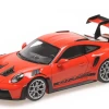 1/43 MINICHAMPS PORSCHE 911 (992) GT3RS - 2023 - RED W/ SILVER WHEELS & BLACK DÉCOR Diecast Car Model