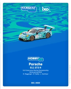 1/64 Tarmac Works 2018 Porsche 911 GT3 R VLN Endurance Racing Championship Nürburgring M. Ragginger, N. Tandy, L. Vanthoor Diecast Car Model