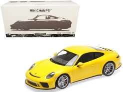 2018 Porsche 911 GT3 Touring Yellow Limited Edition To 300 Pieces Worldwide 1/18 Diecast Model Car By Minichamps