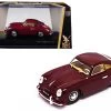 1952 Porsche 356 Coupe Burgundy 1/43 Diecast Model Car By Road Signature