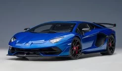 1/18 AUTOart Lamborghini Aventador SVJ (Blu Nethuns, Metallic Blue) Car Model