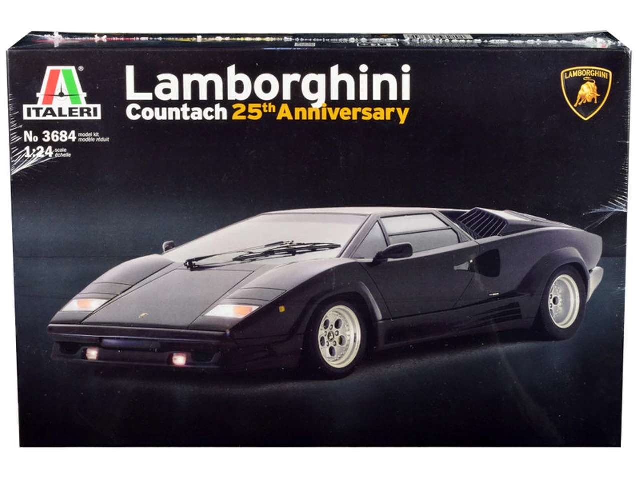 Skill 3 Model Kit Lamborghini Countach 25th Anniversary 1/24 Scale Model By Italeri