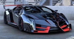 1/18 HH Model Lamborghini Supercar Veneno Series Gun Diamond Black