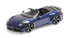 1/18 MINICHAMPS PORSCHE 911 (992) TURBO S CABRIOLET - 2020 - BLUE METALLIC Diecast Sealed