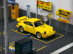 1/64 Tarmac Works Porsche 911 RSR 3.8 Yellow Diecast Car Model