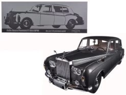 1964 Rolls Royce Phantom V MPW Gunmetal Grey LHD 1/18 Diecast Model Car By Paragon