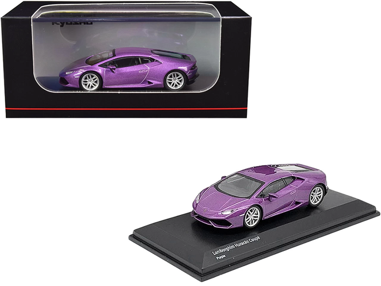 1/64 Lamborghini Huracan Coupe Purple Metallic 1/64 Diecast Model Car By Kyosho
