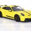 1/18 Norev 2021 Porsche 911 992 GT3 (Yellow With Black Decals) Diecast Car Model