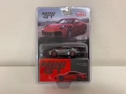 CHASE CAR 1/64 Mini GT Porsche 911 Turbo S 992 (Silver Grey) Diecast Car Model