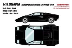 1/18 Makeup 1988 Lamborghini Countach LP5000 QV (Black) Resin Car Model Limited 100 Pieces