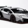1/18 Kyosho Ousia Lamborghini Veneno Hardtop (Grey W/ Red Line) Car Model