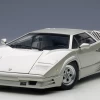 1/18 AUTOart LAMBORGHINI COUNTACH 25th ANNIVERSARY EDITION (SILVER/THE LAST PRODUCED COUNTACH IN MUSEO LAMBORGHINI) Diecast Car Model 74536